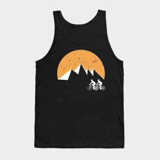 Retro Vintage Bicyclist Art Tank Top